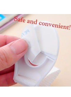 Little tots 10pcs White Kids Safety Cabinet Locks, Baby Proof Security Protector Drawer Door Cabinet Locks, Plastic Door Locks  - Image 5