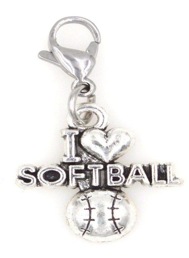 إتس أول أباوت...يو! تعليقة على شكل مشبك من الفولاذ المقاوم للصدأ مكتوب عليها "أحب رياضة كرة القاعدة" 81B - Image 1