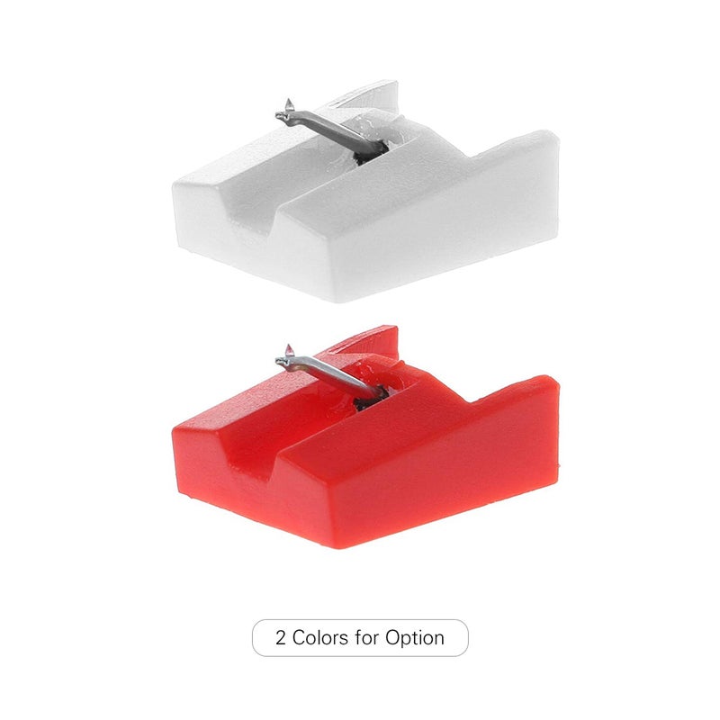 Record Player Needle Sapphire Tipped Ceramic Needle Stylus Tip Replacement for Turntable Phonography Compatible with Crosley Fisher ION OTTO Record Players Red Pack of 1 - Image 4