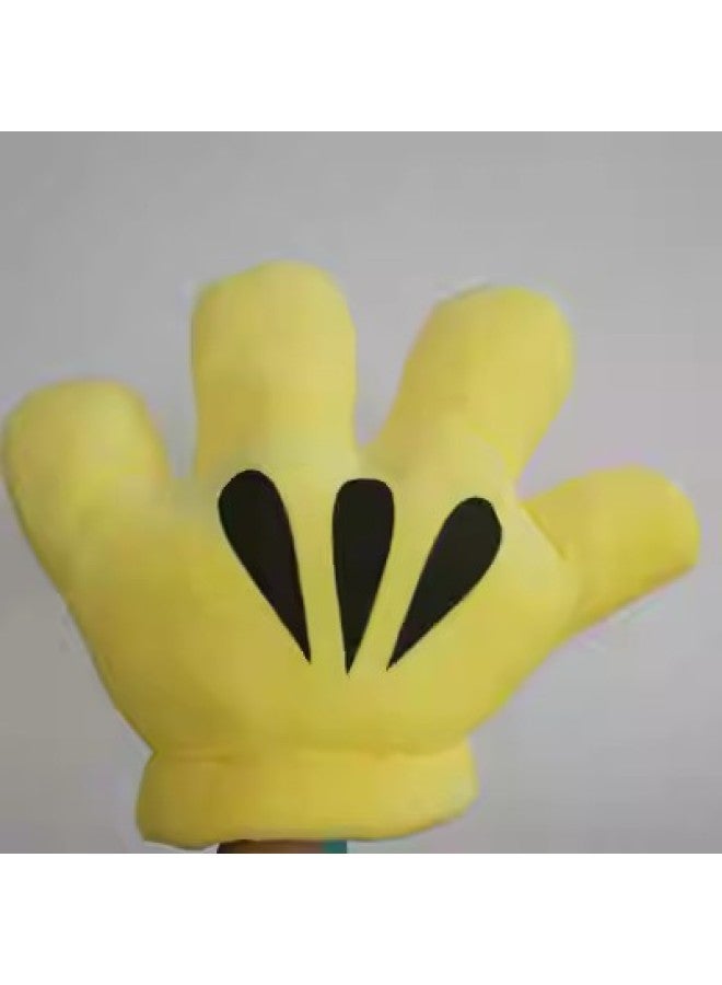 Cartoon Mickey Oversized Palm Pillow Doll Big Gloves Hand Cover Pillow Can Insert Hand Gift-Colour:Yellow Hand-High:Mickey Gloves Large Size 55*40cm  - Image 1