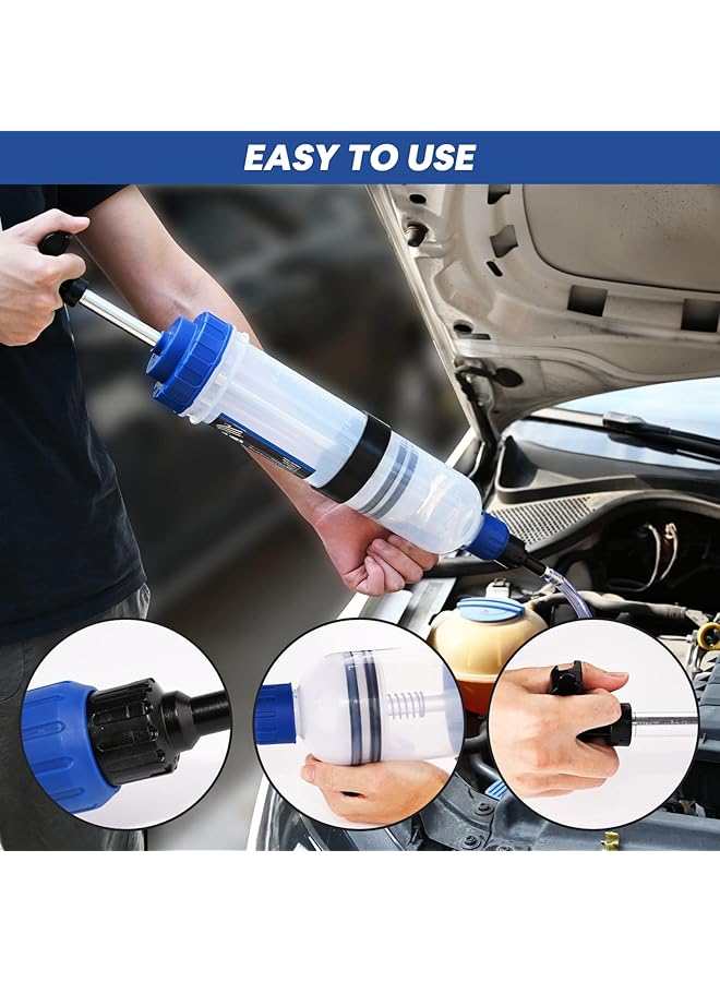 Excefore 1500Ml Manual Fluid Extractor Pump, Oil Extraction And Filling Pump, Gear Oil & Brake Fluid Changes, Fluid Syringe Style Pump For Atv Boat Automotive Fluid Extraction (1500Cc/1.58Qt./51Oz) - Image 2