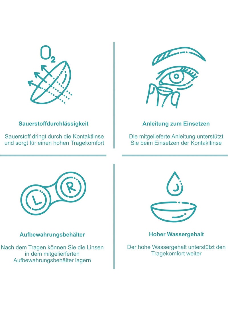 أو.بي كير عدسات لاصقة بندقي ١٨ لونًا، عدسات لاصقة تجميلية للجنسين، عدسات عصرية طبيعية، عدسات ناعمة بنسبة ٤٢٪ ضد الماء - Image 2