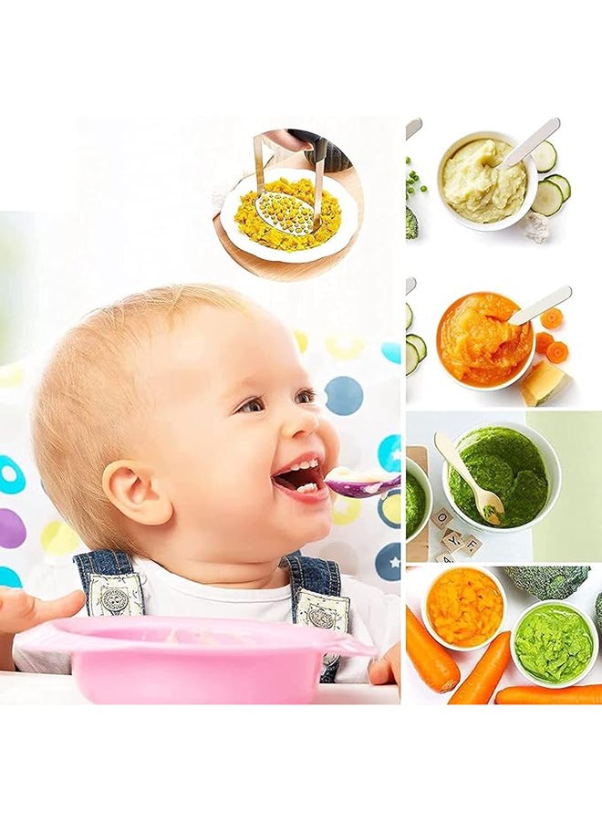 Master Gold Ubitree Potato Masher, Heavy Duty Stainless Steel Avocado Masher Versatile Food Masher for Vegetable, with Broad Horizontal Fine Plate Ergonomic Soft Grip and Non-Slip Handle - Image 5