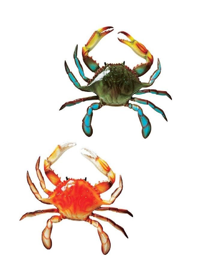 Design Toscano Design Toscano QL95882 Tropical Crabs Wall Sculpture, Set of 2, Full Color  - Image 1