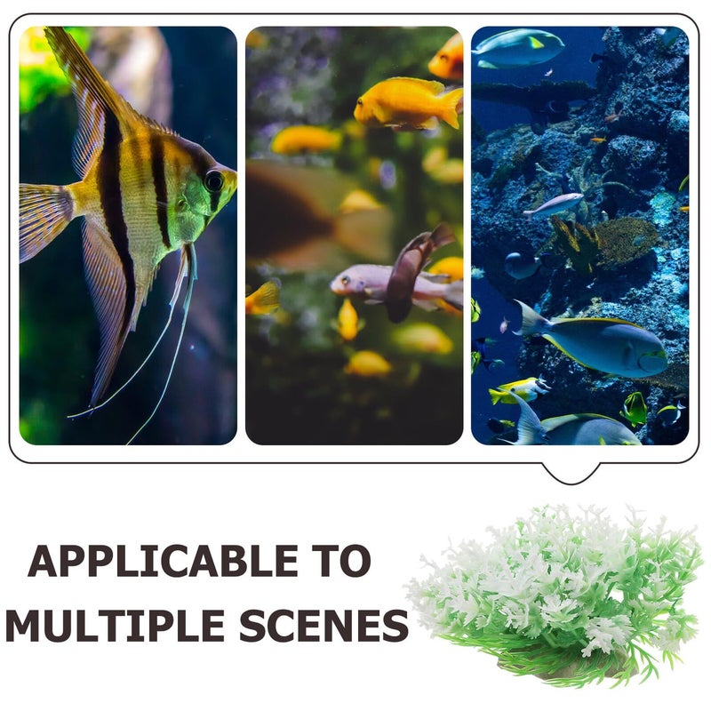 Realistic Green Plastic Aquarium Plants Decorations For Freshwater Fish Tank - Image 4