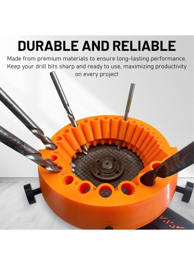Drill Bit Sharpener, Power Drill Bit Grinding Attachment, Power Blade Angle Grinder, Multipurpose Grinding Toolfor 2 to 13 MM Drills Bits for Grinding 125 MM Grinder - Image 2
