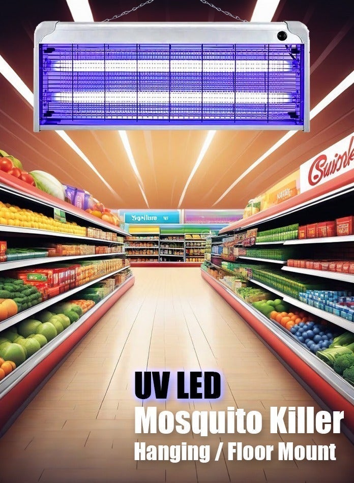 في ماكس صاعق حشرات كهربائي 40 وات قابل للتعليق، مصباح قاتل للبعوض مع ضوء الأشعة فوق البنفسجية، مصيدة ذباب داخلية وخارجية، مكافحة آفات كهربائية للمنزل والمطبخ والحديقة والشرفة - Image 2