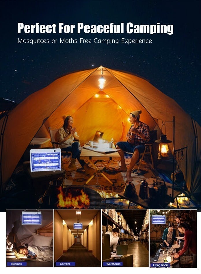 في ماكس صاعق حشرات كهربائي 40 وات قابل للتعليق، مصباح قاتل للبعوض مع ضوء الأشعة فوق البنفسجية، مصيدة ذباب داخلية وخارجية، مكافحة آفات كهربائية للمنزل والمطبخ والحديقة والشرفة - Image 4