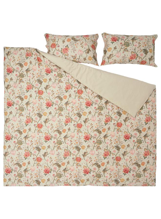 erorex Duvet cover and 2 pillowcases, light grey-beige/multicolour, 240x220/50x80 cm - Image 5