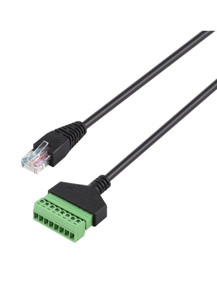 بيوينتي كابل محول RJ45 ذكر إلى طرف توصيل 8 سنون بدون لحام، موصل USB بدون لحام، بطول 30 سم. - Image 4