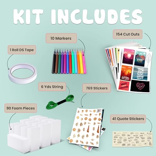 Hapinest مجموعة هابينست لصنع كولاج الحائط للفتيات المراهقات، هدايا للأعمار من 10 إلى 14 سنة وما فوق، ديكور غرفة نوم لطيف وعصري - Image 2