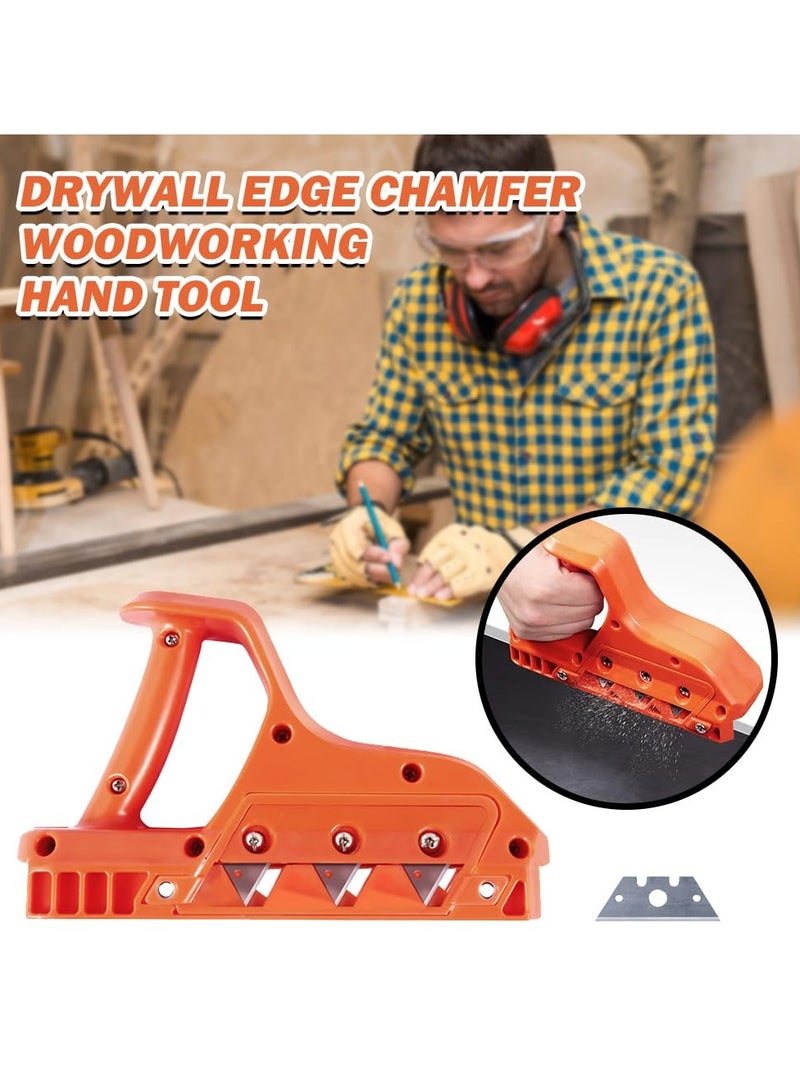 Zikra Plasterboard Fast Cutter, 60¬∞ Plasterboard Edger, Drywall Chamfer Woodworking Hand Tool, Handheld Plasterboard Planer for Quickly Refine and Plan Precise Beveled Edges - Image 2