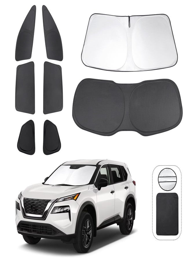 TINGLU Window Shades for Nissan Rogue 2021-2024 2025(NOT for Rogue Sport) Accessories Car Side Full Windows Cover Camping Rear Triangular Windshield Sun Shade Sun UV Rays Privacy Protection 8PCS - Image 1