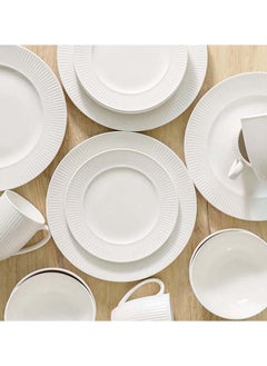 DANUBE HOME Apollo 16-Piece Embossed New Bone China Dinner Set -Serve 4  - Image 2