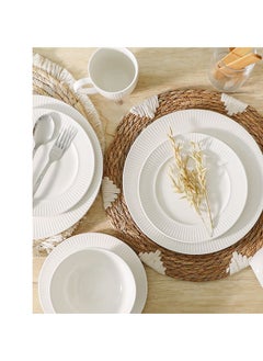 DANUBE HOME Apollo 16-Piece Embossed New Bone China Dinner Set -Serve 4  - Image 1