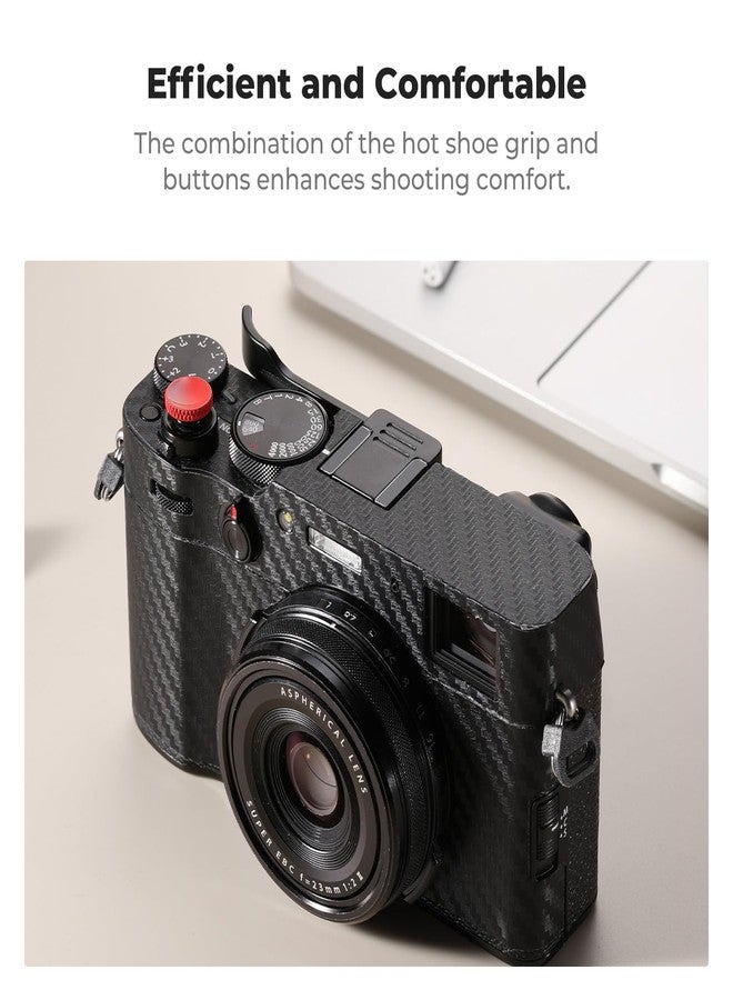 كيه آند إف كونسبت مقبض يد فضي من K&F CONCEPT لكاميرا Fujifilm X100VI X100V - Image 3