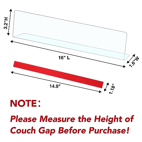 RowinsyDD 12 Pack Toy Blocker for Furniture, Clear Under Couch Blocker, Stop Things Going Under Sofa or Bed, 16" L x 3.2" H, Adjustable Gap Bumper for Furniture with Strong Tape - Image 2
