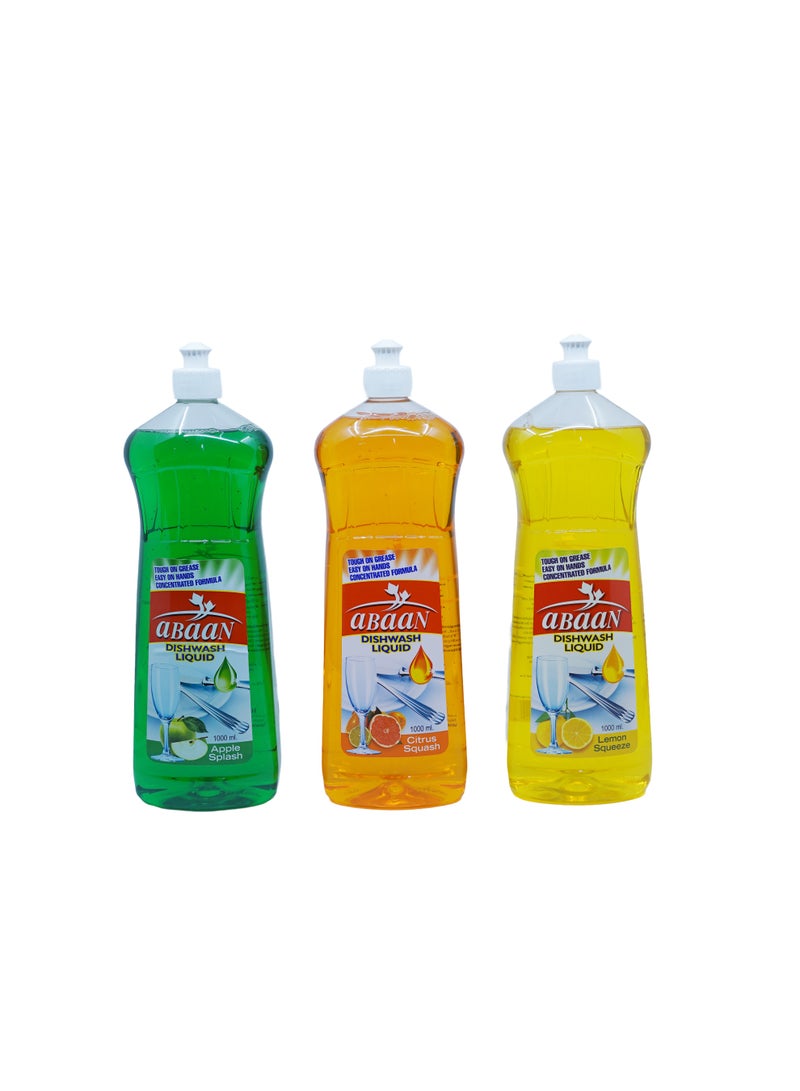 ABAAN Dish Wash Liquid Apple 1000 ml x 2, Dishwashing Liquid, Grease Remover, Kitchen Cleaner, Fresh Apple Fragrance, Pack of 2 - Image 3