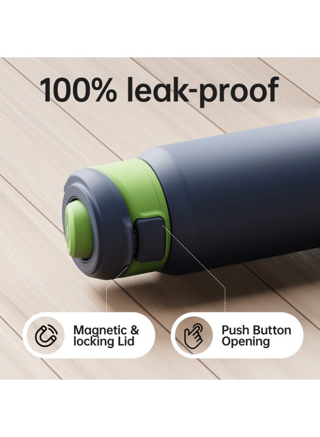 FjBottle Insulated Magnetic Water Bottle - Reusable Stainless Steel Bottle with MagSafe Compatible Phone Holder -Keeps Cold for 24 Hours - Perfect for Gym, Sports, and Travel- Navy Blue 32oz - Image 4