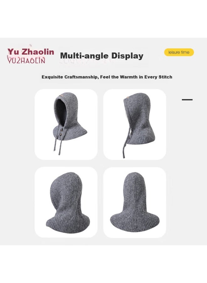 Yuzhaolin Winter Women's Warm Thickened Windproof Cold-proof Ear And Neck Protection Cycling Ears Integrated Hat Beige - Image 5