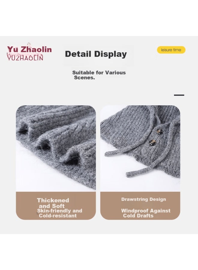 Yuzhaolin Winter Women's Warm Thickened Windproof Cold-proof Ear And Neck Protection Cycling Ears Integrated Hat Beige - Image 4