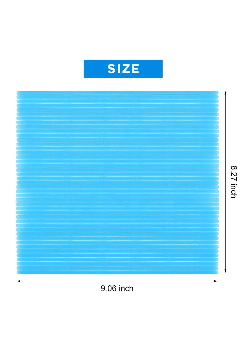 SYOSI مجموعة سوشي رول مكونة من 3 قطع، حصيرة سوشي غير لاصقة، مجموعة صنع سوشي بلاستيكية، صانع لف السوشي منزلي، حصيرة لف سوشي متينة للسوشي المنزلي 8.27 × 9.16 بوصة (أحمر، أخضر وأزرق) - Image 5