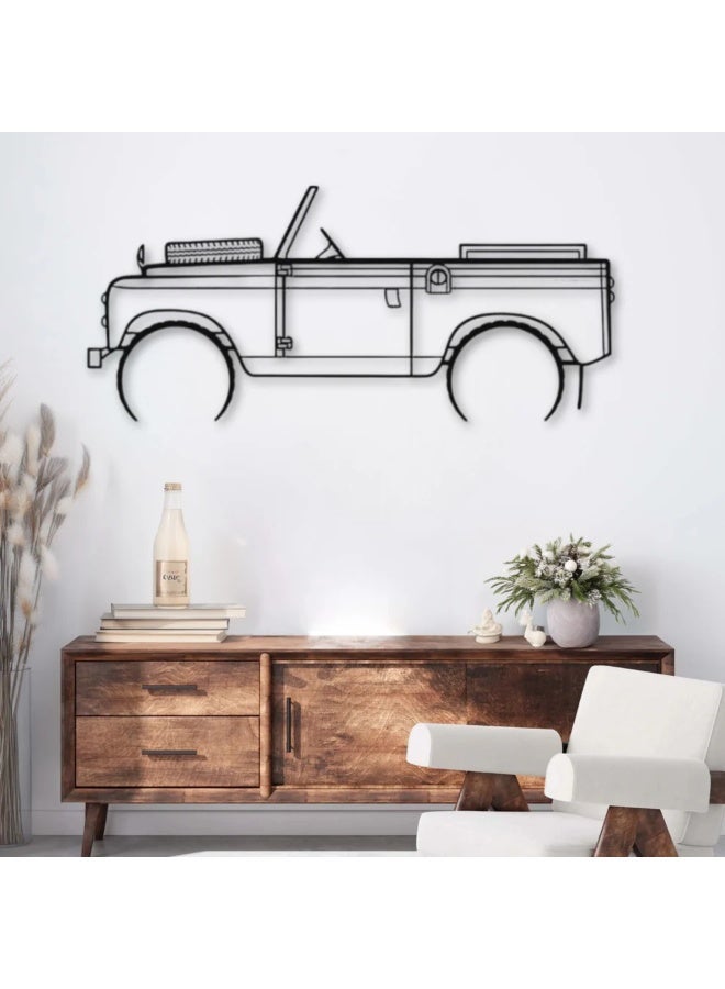 IIA Metal Wall Decoration Featuring a Land Rover Series (1962) - Image 1
