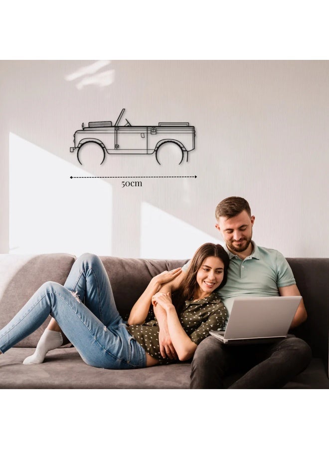 IIA Metal Wall Decoration Featuring a Land Rover Series (1962) - Image 2