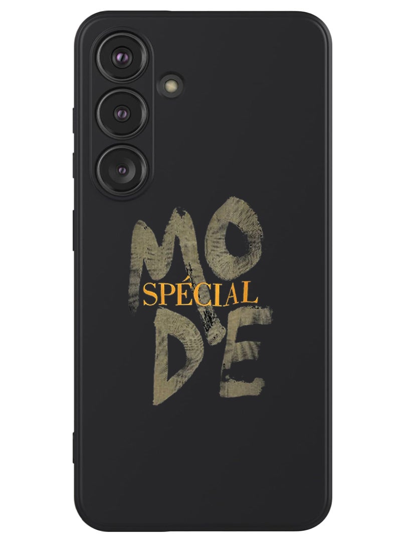 Theodor Protective Slim Fit Case Liquid Silicone Cover with Full Body Protection Anti-Scratch Shockproof Case For Samsung Galaxy S24 (Black) - Mode special - Image 1