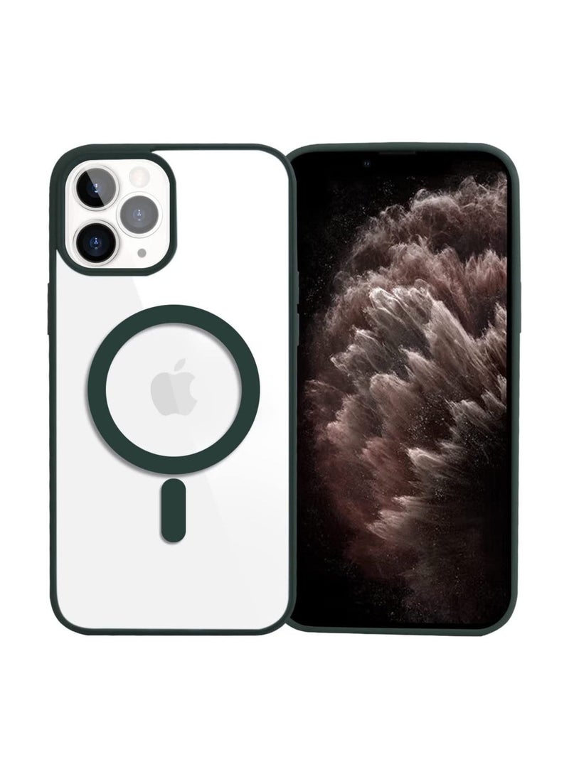 iPhone 11 Pro Max Case Clear Magsafe Slim Cover, Ultra-Thin Shockproof and Anti-Yellow Transparent Protective Cover - Image 1