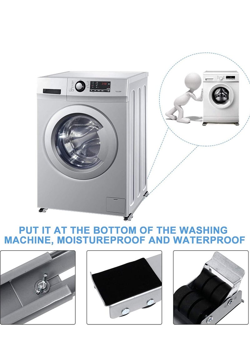 Washing Machine Stand with Wheels Adjustable Roller Base Mobile Roller Refrigerator Base Moving Cart for Dryer Fridge Furniture  - Image 2