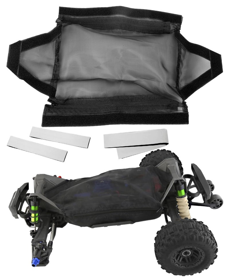 RCarmumb Chassis Guard Dirt Dust Resistant Cover for 110 V2 Maxx Rocks Mud Protection Mesh Waterproof Design Black - Image 2