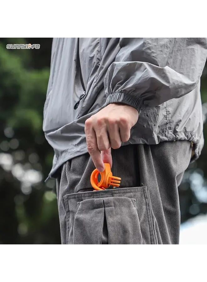 Orange Action Camera Flexible Mount 360 Strap Wrap Band Bike Tube Clip Holder - Image 3