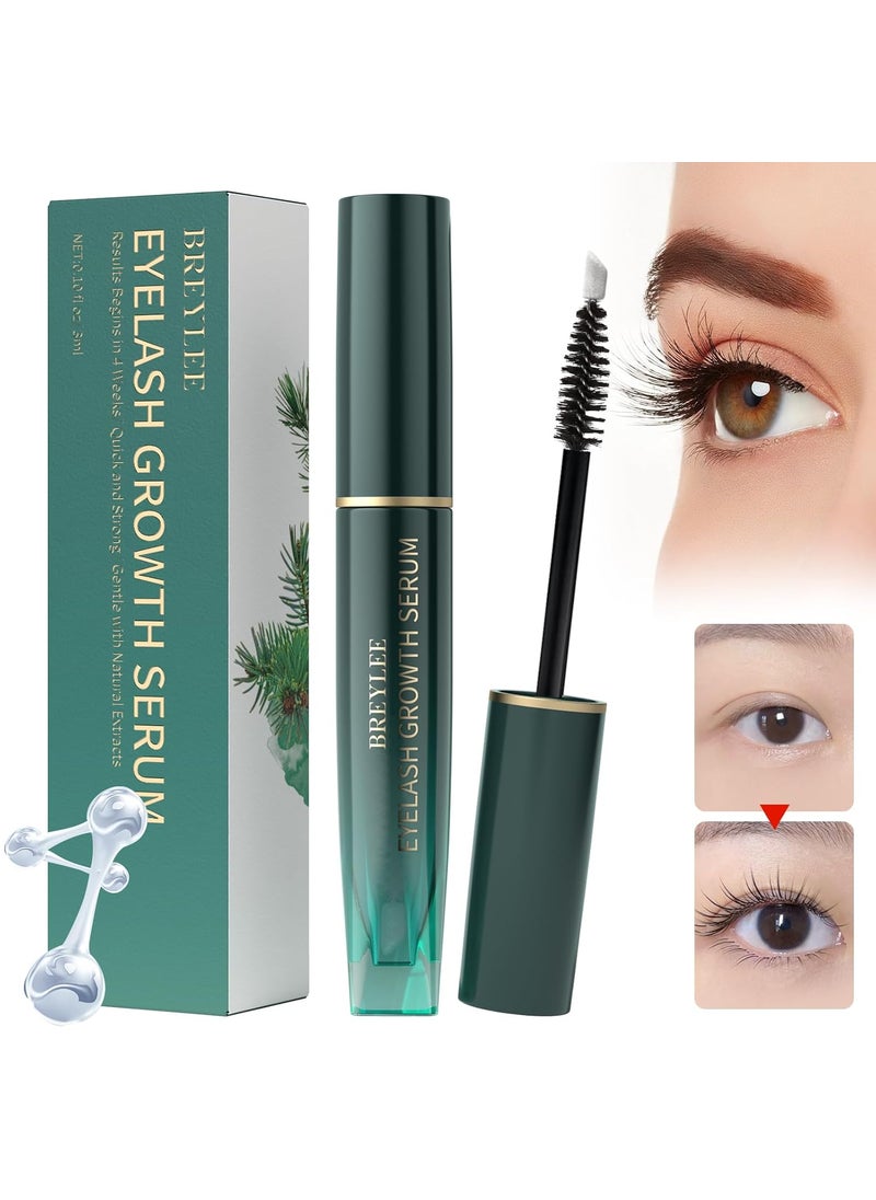 Breylee - Rapid Eyelash Growth Serum BREYLEE Lash Serum for Eyelash Growth Eyebrow Growth Serum Boosting Thickness Stronger Healthier Lashes  Brows Vegan  CrueltyFree Hypoallergenic Dual Brushes - Image 1