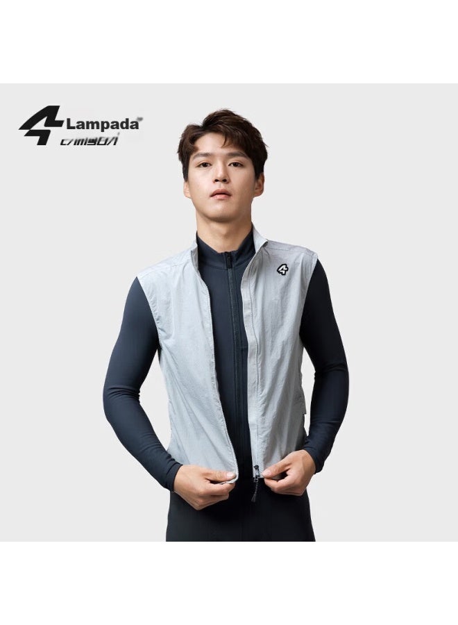 Lampada Lanpada Windproof Vest For Road, Mountain, And Cycling Equipment, Quick-dry, Spring And Autumn, Gray, M - Image 1