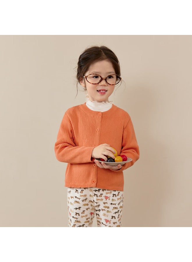 Luson Little O Baby Girl Toddler Cotton Knit Cardigan Baby Sweater Autumn New Versatile Jacket - Image 2