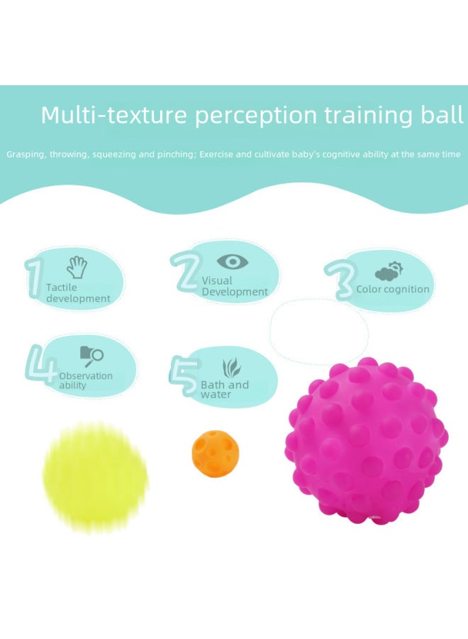 Loquat Silicone Massage Ball Multi-function Perception Ball Baby Touch Ball Baby Learn To Climb Puzzle Massage Hand Grip-Color:Mesh Bag Packaging-Specifications:6cm - Image 4