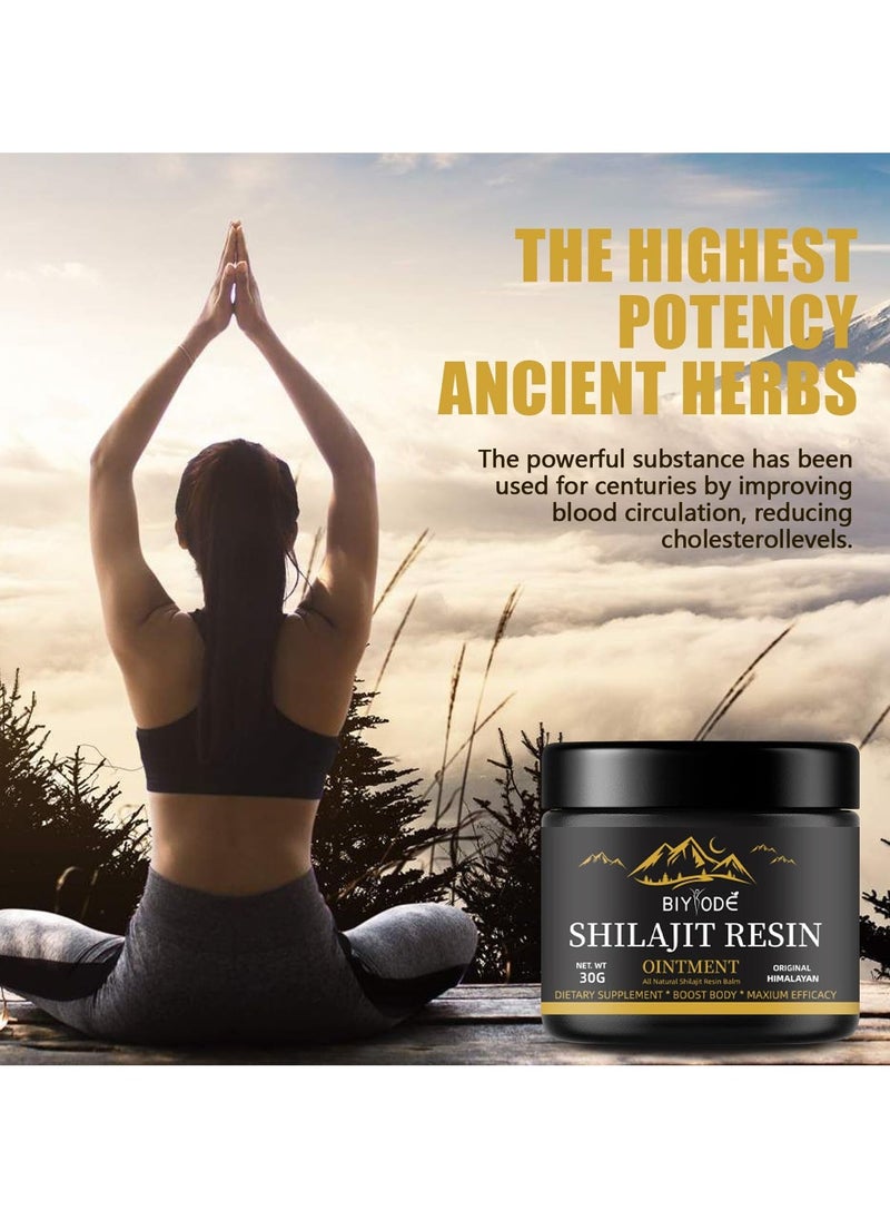 BIYODE - Shilajit Pure Himalayan Organic Shilajit Resin Himalayan Shilajit Supplement Maximum Potency and Pure Shilajit for Men Gold Grade Natural Shilajit with 85+ Trace Minerals and Fulvic Acid 30g - Image 1