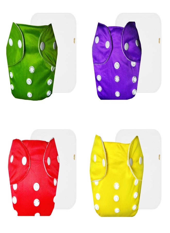 حفاضات دمبلدو لايت القماشية مع حشوة قطنية (عبوة من 4) | شعور بالجفاف والراحة | قابلة لإعادة الاستخدام والغسل | سريعة الجفاف | موثوق بها من قبل الأمهات | من 3 أشهر إلى سنتين | مناسبة للجنسين - Image 1