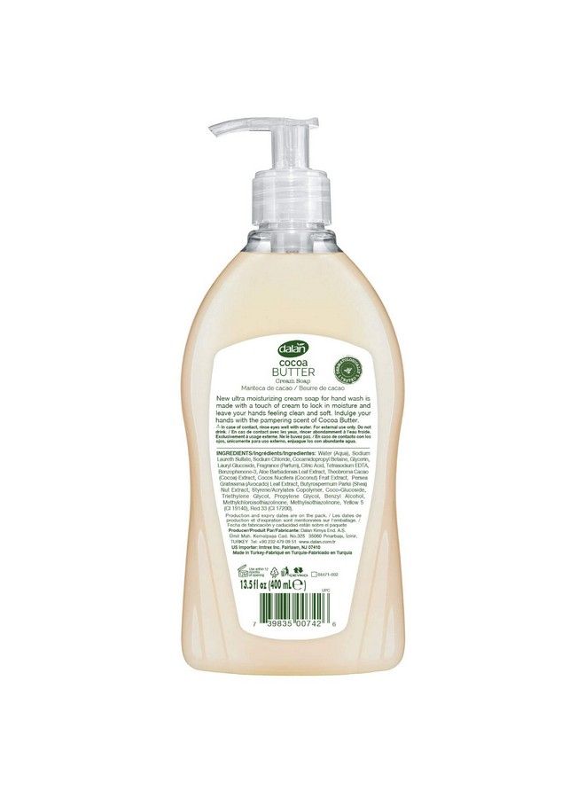 Dalan Cocoa Butter Cream Ultra Moisturizing Liquid Hand Soap For Dry And Fresh Hands Feeling Clean And Soft ((13.5 Fl Oz / 400 Ml (Pack Of 3)) - Image 3