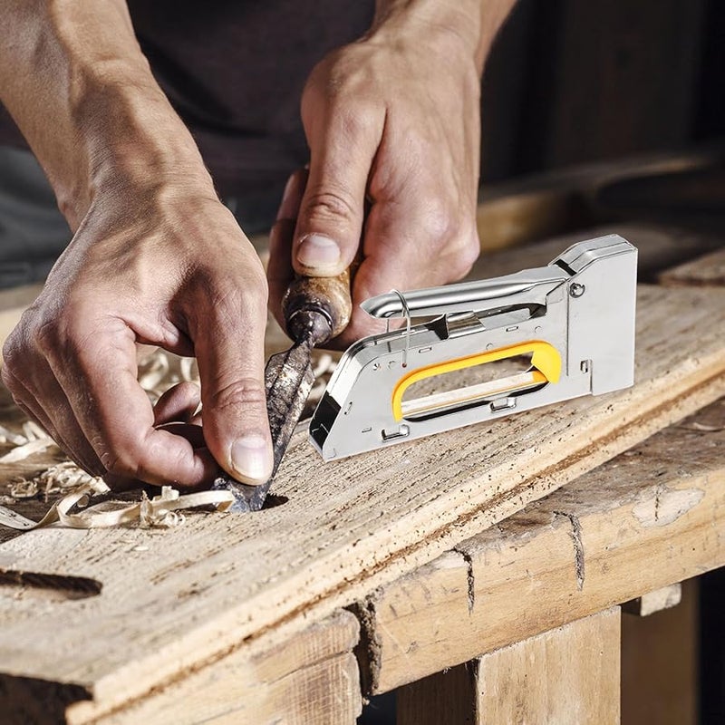 أداة تدبيس تنجيد خشبية يدوية مع قفل أمان لتحسين المنزل DIY - Image 4