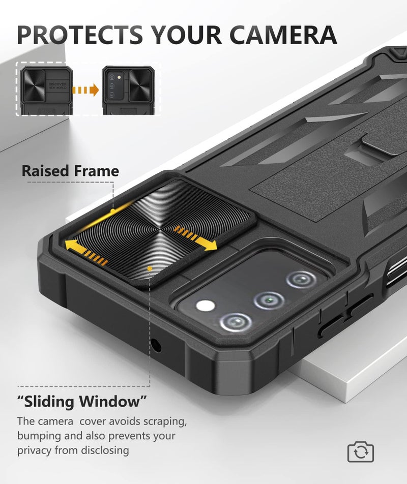 SOiOS for Samsung Galaxy A03s Protective Case: Military Grade Drop Proof Full Protection Mobile Phone Cover with Kickstand | Rugged Shockproof TPU Matte Textured Tough Bumper Shell - Image 2