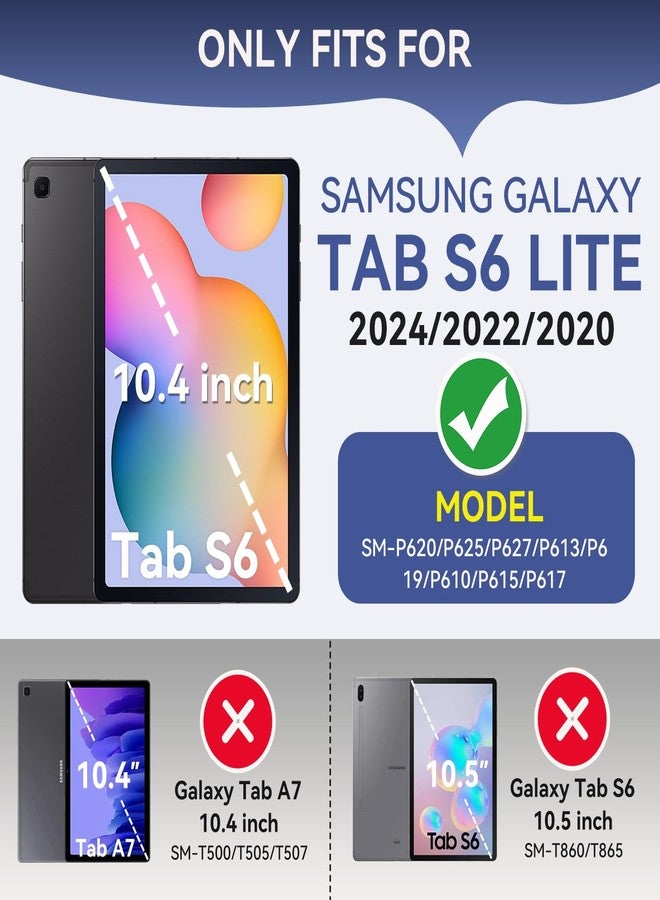 cantis جراب كانتيس لجهاز سامسونج جالاكسي تاب إس 6 لايت 10.4 بوصة (2024/2022/2020) مع حامل قلم إس، جراب واقٍ متين مقاوم للصدمات لجهاز سامسونج إس 6 لايت 10.4 بوصة، أسود - Image 2