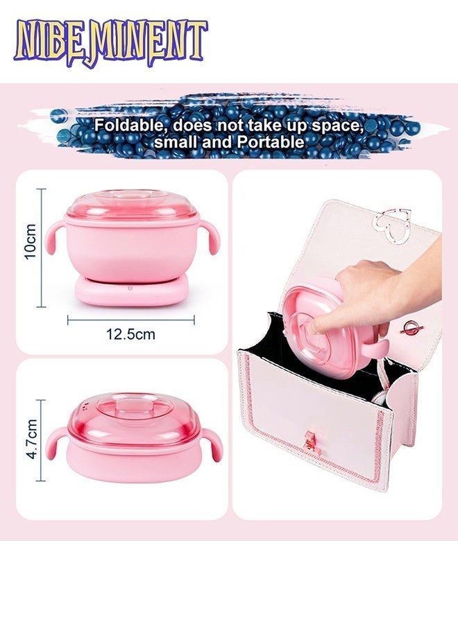 NIBEMINENT Portable Electric Hot Wax Warmer Machine for Hair Removal, 400ml Foldable Removal Wax Heater, 100W Silicone Pot Liner, High Power Performance, Large Capacity, Versatile Usage, Easy to Clean - Image 4
