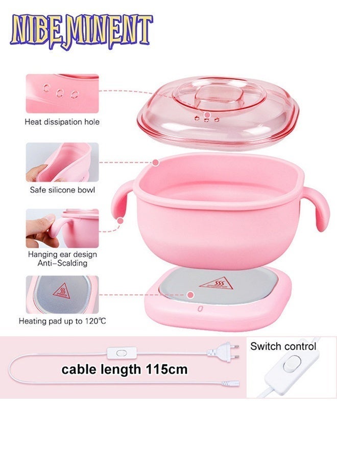 NIBEMINENT Portable Electric Hot Wax Warmer Machine for Hair Removal, 400ml Foldable Removal Wax Heater, 100W Silicone Pot Liner, High Power Performance, Large Capacity, Versatile Usage, Easy to Clean - Image 3