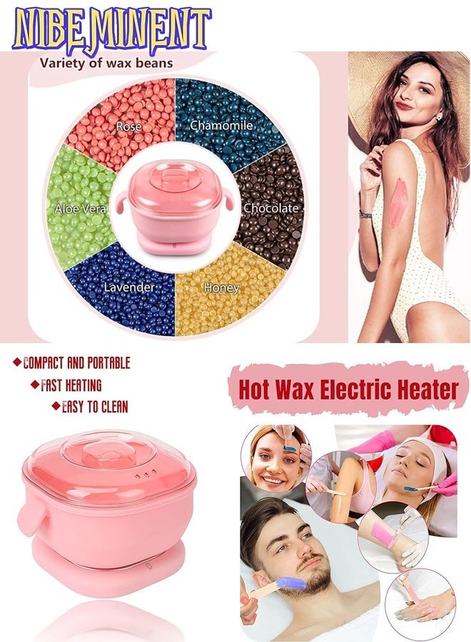 NIBEMINENT Portable Electric Hot Wax Warmer Machine for Hair Removal, 400ml Foldable Removal Wax Heater, 100W Silicone Pot Liner, High Power Performance, Large Capacity, Versatile Usage, Easy to Clean - Image 2