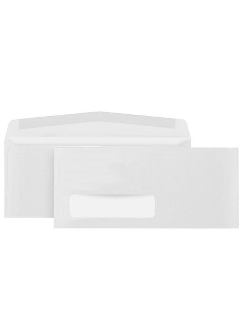 50010 Left Window Envelopes Thick Gummed Seal Single Window Envelopes For Quickbooks Checks Invoices Business Statements Personal Letters Number 10 Envelopes 500 Count Size 4 1/8 X 9 1/2