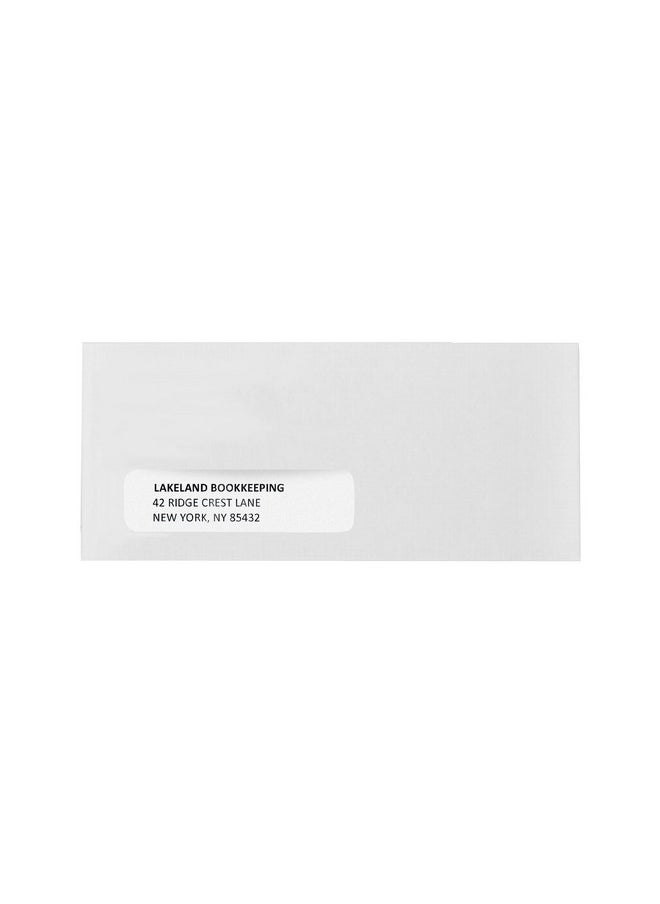 Blue Summit Supplies - 50010 Left Window Envelopes Thick Gummed Seal Single Window Envelopes For Quickbooks Checks Invoices Business Statements Personal Letters Number 10 Envelopes 500 Count Size 4 1/8 X 9 1/2 - Image 1