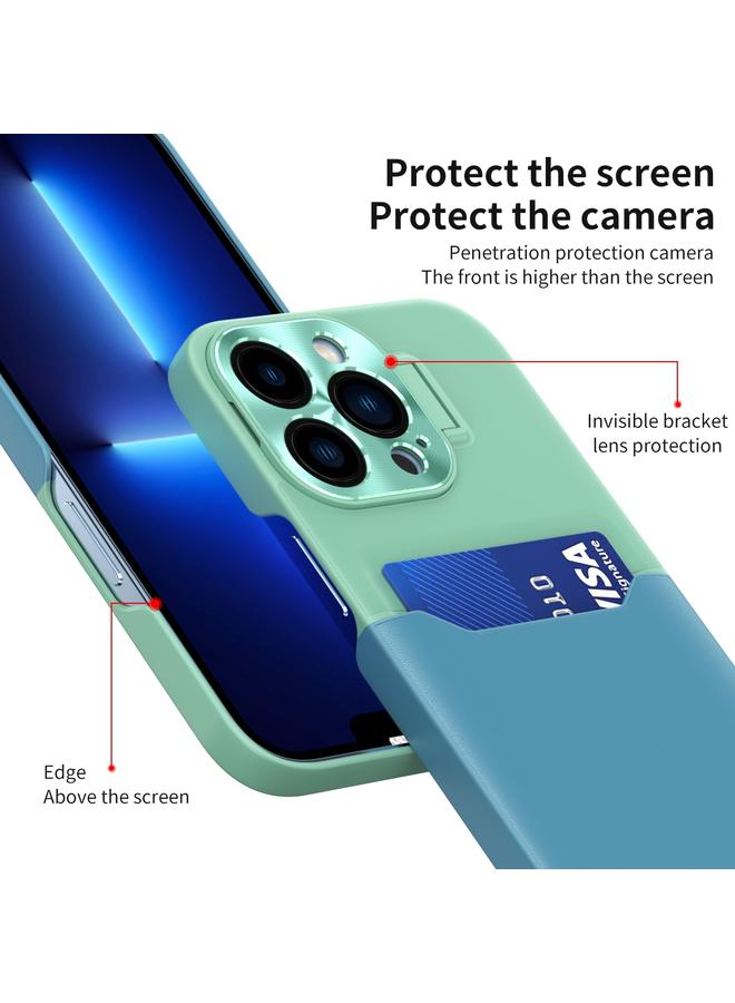 S-TOP Case For iPhone 12 Contrasting Colors Invisible Holder Phone Case - Image 5