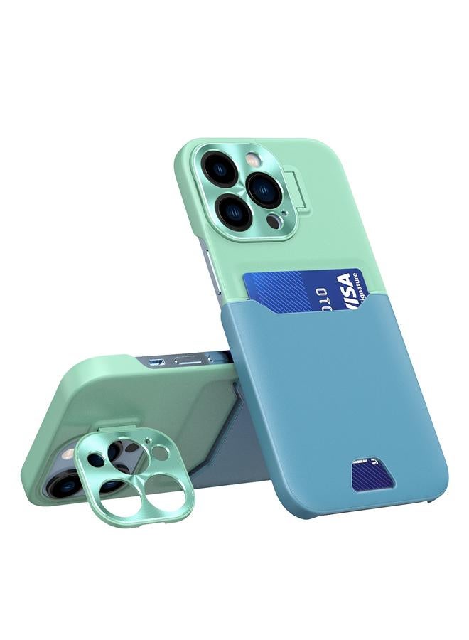 S-TOP Case For iPhone 12 Contrasting Colors Invisible Holder Phone Case - Image 1